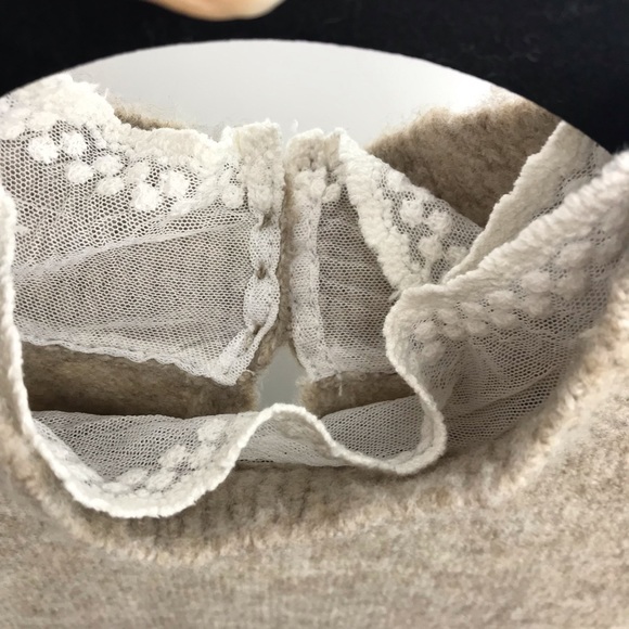 Peyton Primrose knit sweater lace trim keyhole xl - Picture 11 of 16